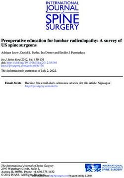 Preoperative Education For Lumbar Radiculopathy A Survey Of Us Spine