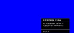 SHAKESPEARE REVIEW An Independent Review of Public Sector Information - MAY 2013