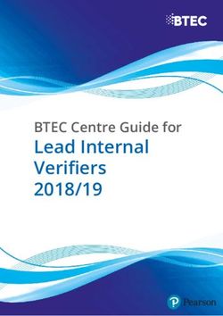 Lead Internal Verifiers 2018/19 - BTEC Centre Guide for - Pearson