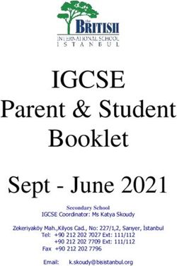 IGCSE Parent & Student Booklet - Sept - June 2021 - British International School ...