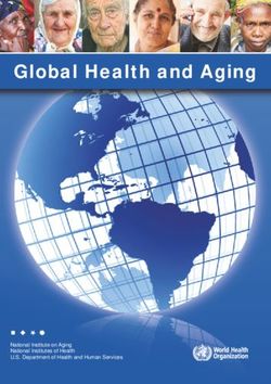 Global Health and Aging - National Institute on Aging National Institutes of Health U.S. Department of Health and Human Services - World Health ...