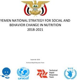 YEMEN NATIONAL STRATEGY FOR SOCIAL AND BEHAVIOR CHANGE IN NUTRITION 2018-2021
