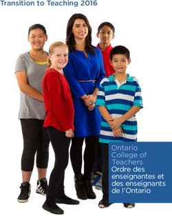 Transition to Teaching 2016 - Ontario College of Teachers Ordre des enseignantes et des enseignants de l'Ontario