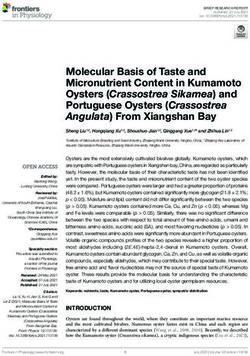 Molecular Basis of Taste and Micronutrient Content in Kumamoto Oysters (Crassostrea Sikamea) and Portuguese Oysters (Crassostrea Angulata) From ...