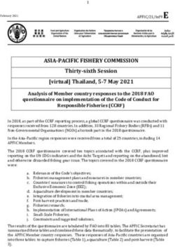 ASIA-PACIFIC FISHERY COMMISSION - Thirty-sixth Session virtual Thailand, 5-7 May 2021