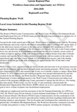 Upstate Regional Plan Workforce Innovation and Opportunity Act (WIOA) 2016-2020 Regional/Local Plan