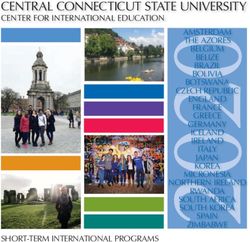 CENTRAL CONNECTICUT STATE UNIVERSITY - CENTER FOR INTERNATIONAL EDUCATION