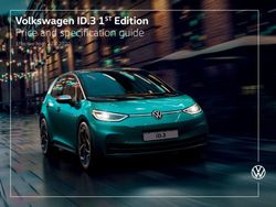 Volkswagen ID.3 1ST Edition - Price and specification guide Effective from 22.7.2020