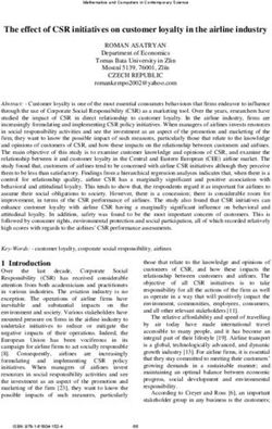 The effect of CSR initiatives on customer loyalty in the airline industry