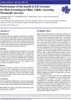 Performance of the interRAI ED Screener for Risk-Screening in Older Adults Accessing Paramedic Services