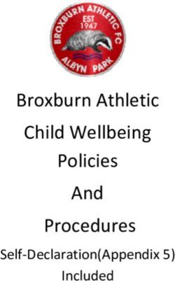 Broxburn Athletic Child Wellbeing Policies And Procedures - Self-Declaration(Appendix 5) Included