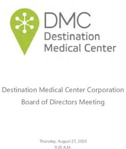 Destination Medical Center Corporation Board of Directors Meeting - 9:30 A.M. Thursday, August 27, 2020