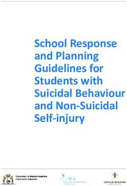 School Response and Planning Guidelines for Students with Suicidal Behaviour and Non-Suicidal Self-injury
