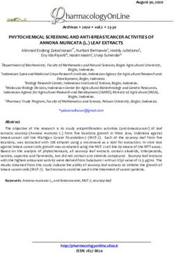 PHYTOCHEMICAL SCREENING AND ANTI-BREASTCANCER ACTIVITIES OF ANNONA MURICATA (L.) LEAF EXTRACTS - Repository Unpak