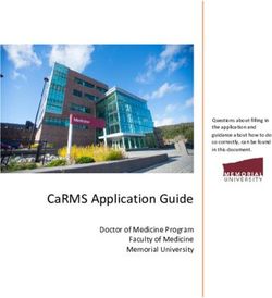 CARMS APPLICATION GUIDE - DOCTOR OF MEDICINE PROGRAM FACULTY OF MEDICINE MEMORIAL UNIVERSITY - FACULTY OF MEDICINE, MUN