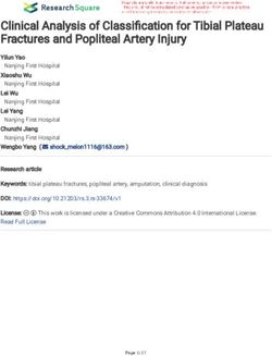 Clinical Analysis of Classication for Tibial Plateau Fractures and Popliteal Artery Injury