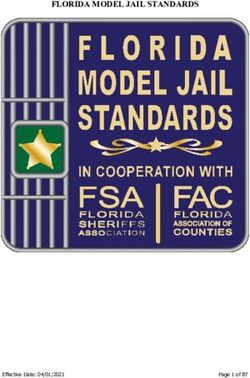 FLORIDA MODEL JAIL STANDARDS - Effective Date: 04/01/2021
