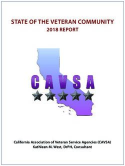 STATE OF THE VETERAN COMMUNITY - 2018 REPORT - California Association of Veteran Service Agencies (CAVSA) - California Association of ...