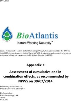 Appendix 7: Assessment of cumulative and in- combination effects, as recommended by NPWS on 30/07/2014.