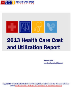 2013 Health Care Cost and Utilization Report