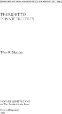 THE RIGHT TO PRIVATE PROPERTY - Tibor R. Machan HOOVER INSTITUTION