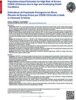 Population-based Estimates for High Risk of Severe COVID-19 Disease due to Age and Underlying Health Conditions Estimativas da População ...