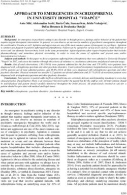 APPROACH TO EMERGENCIES IN SCHIZOPHRENIA