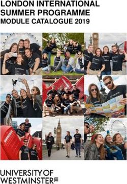 LONDON INTERNATIONAL SUMMER PROGRAMME - MODULE CATALOGUE 2019 - University of ...