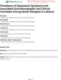 Prevalence of Depression Symptoms and Associated Sociodemographic and Clinical Correlates Among Syrian Refugees in Lebanon