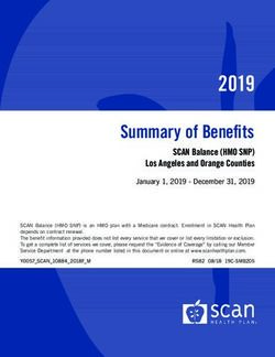 2019 Summary of Benefits - SCAN Balance (HMO SNP) Los Angeles and Orange Counties - SCAN Health Plan!