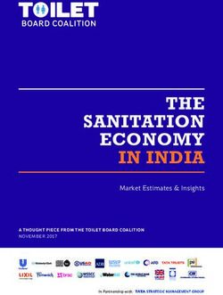 THE SANITATION ECONOMY IN INDIA - Market Estimates & Insights A THOUGHT PIECE FROM THE TOILET BOARD COALITION