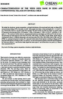 CHARACTERIZATION OF THE WEED SEED BANK IN ZERO AND CONVENTIONAL TILLAGE IN CENTRAL CHILE