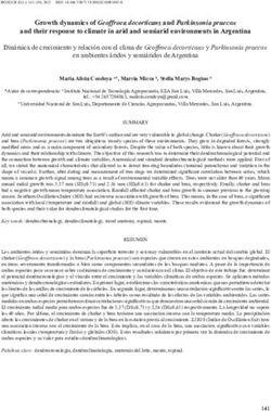 Growth dynamics of Geoffroea decorticans and Parkinsonia praecox and their response to climate in arid and semiarid environments in Argentina ...
