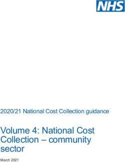 Volume 4: National Cost Collection - community sector - 2020/21 National Cost Collection guidance - NHS ...