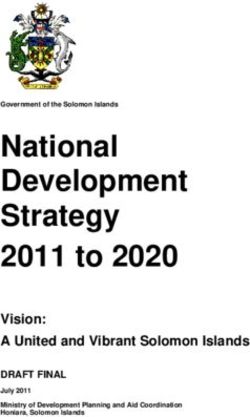 National Development Strategy 2011 to 2020 - Vision: A United and Vibrant Solomon Islands