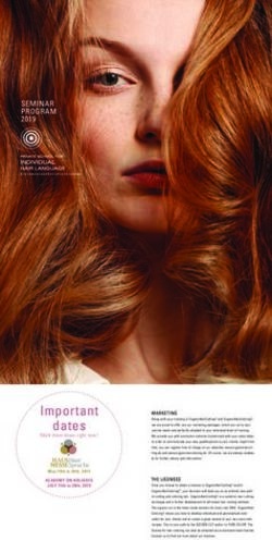 SEMINAR PROGRAM 2019 - BrockmannundKnoedler