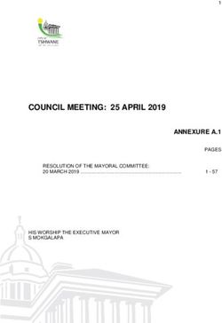 COUNCIL MEETING: 25 APRIL 2019 - ANNEXURE A.1 - City of Tshwane