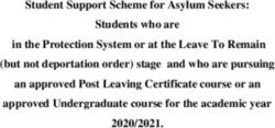 Student Support Scheme for Asylum Seekers: Students who are in the Protection System or at the Leave To Remain (but not deportation order) stage ...