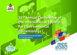 32nd Annual Conference of the International Society for Environmental Epidemiology - ISEE 2020