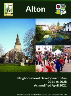 Alton - Neighbourhood Development Plan 2011 to 2028 As modified April 2021 Alton Town Council, Town Hall, Market Square, Alton, Hampshire, GU34 1HD