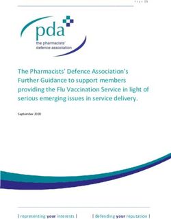 The Pharmacists' Defence Association's Further Guidance to support members providing the Flu Vaccination Service in light of serious emerging ...