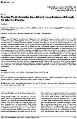 American Muslim Character Cancellation: Framing Engagement through the Sphere of Deviance