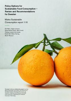 Policy Options for Sustainable Food Consumption - Review and Recommendations for Sweden