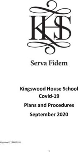 Kingswood House School Covid-19 Plans and Procedures September 2020