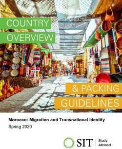Morocco: Migration and Transnational Identity - Spring 2020