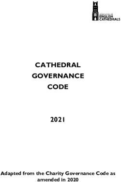CATHEDRAL GOVERNANCE CODE - 2021 Adapted from the Charity Governance Code as amended in 2020