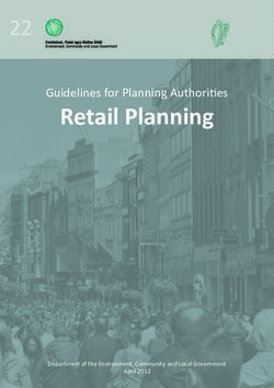 Retail Planning Guidelines for Planning Authorities - Department of the Environment, Community and Local Government - Department of Housing