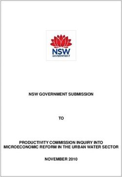 Nsw Government Submission To Productivity Commission Inquiry Into