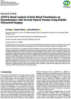 ANOVA-Based Analysis of Early Blood Transfusions on Hemodynamics with Severely Injured Trauma Using Bedside Ultrasound Imaging - Hindawi.com