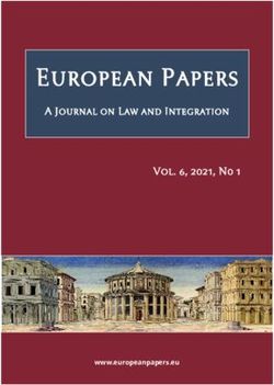 European Papers A Journal on Law and Integration Vol. 6, 2021, N0